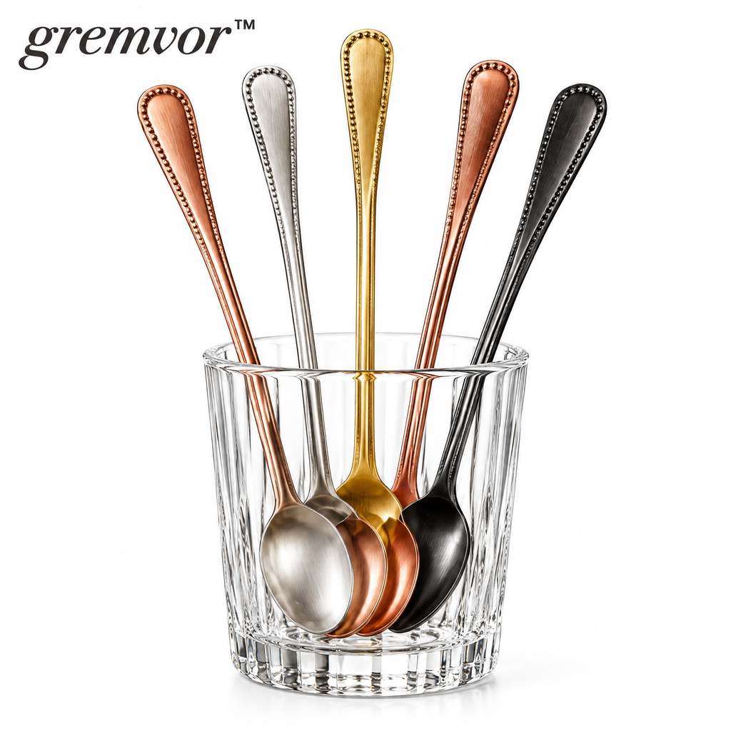 𝒈𝒓𝒆𝒎𝒗𝒐𝒓™ Long-Handle Coffee Stirring Spoon Set