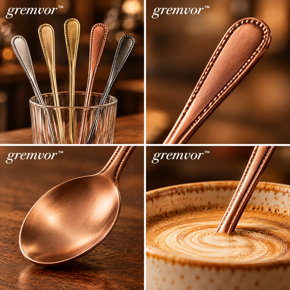 𝒈𝒓𝒆𝒎𝒗𝒐𝒓™ Long-Handle Coffee Stirring Spoon Set
