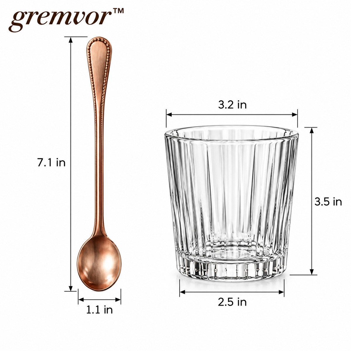 𝒈𝒓𝒆𝒎𝒗𝒐𝒓™ Long-Handle Coffee Stirring Spoon Set