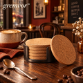 𝒈𝒓𝒆𝒎𝒗𝒐𝒓™ Round Cork Coffee Coaster Set