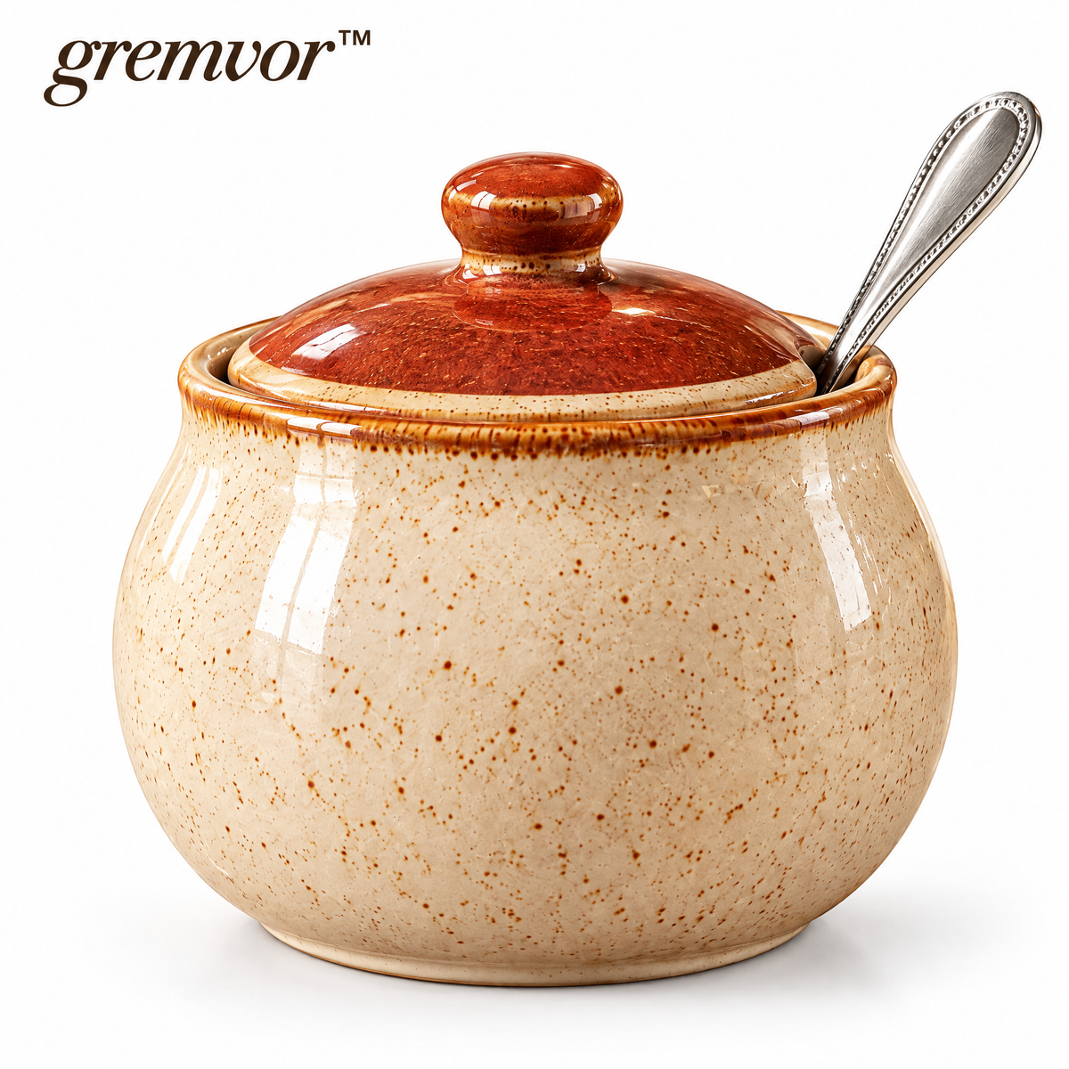𝒈𝒓𝒆𝒎𝒗𝒐𝒓™ Ceramic Sugar Bowl with Lid