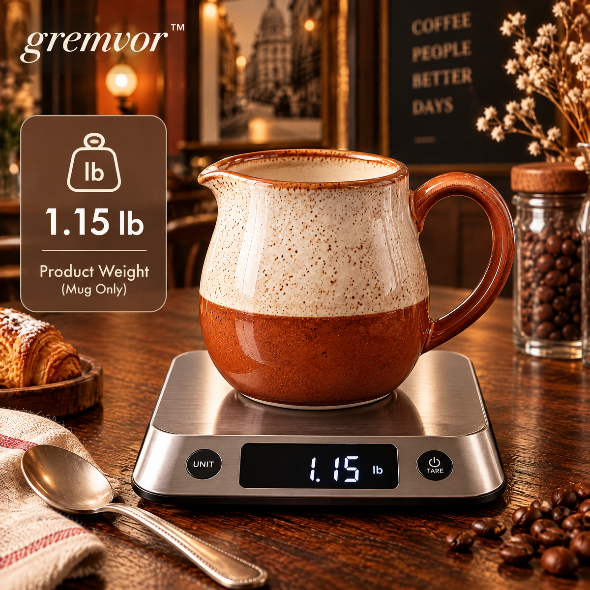 𝒈𝒓𝒆𝒎𝒗𝒐𝒓™ Ceramic Milk & Cream Pitcher