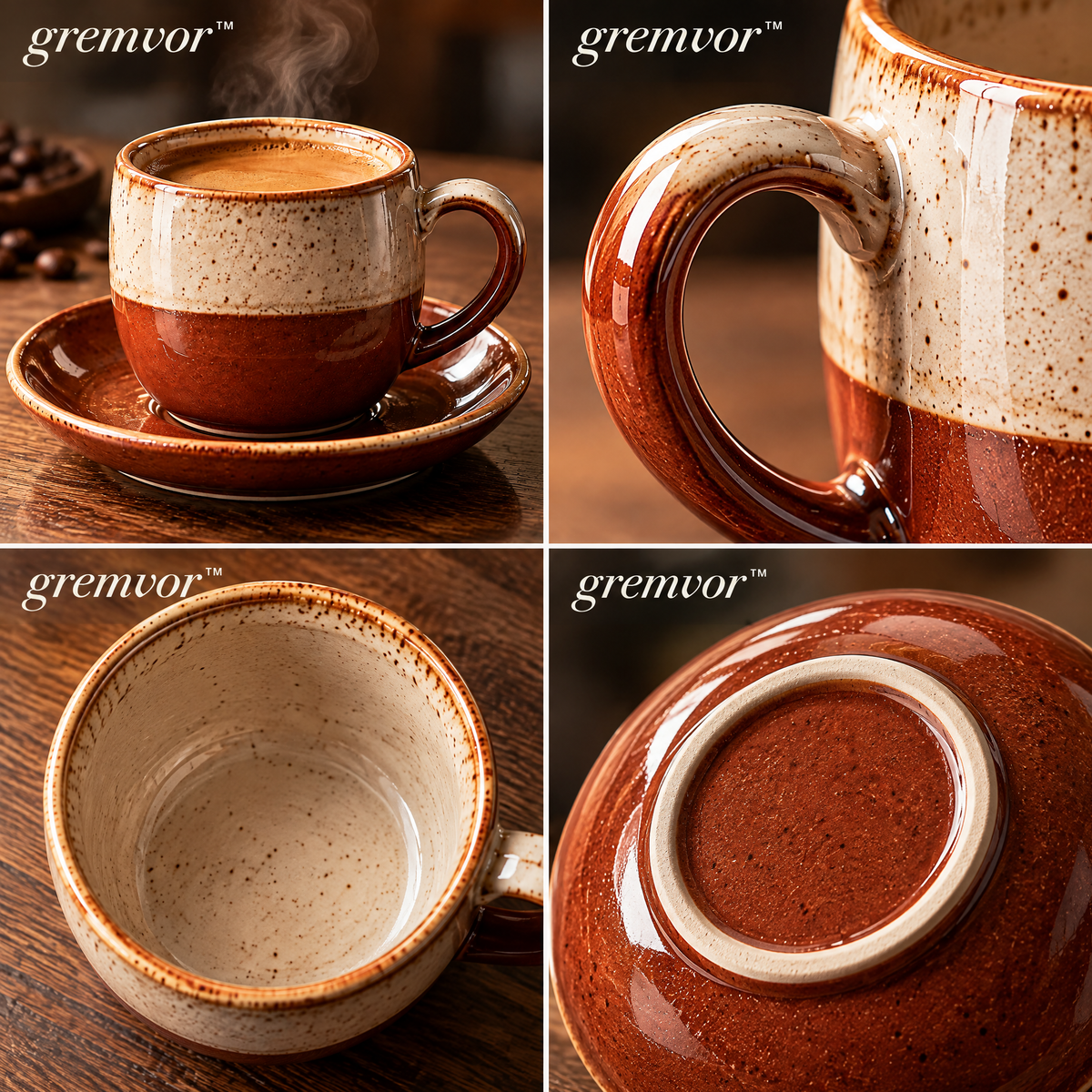 𝒈𝒓𝒆𝒎𝒗𝒐𝒓™ Ceramic Espresso Cup & Saucer