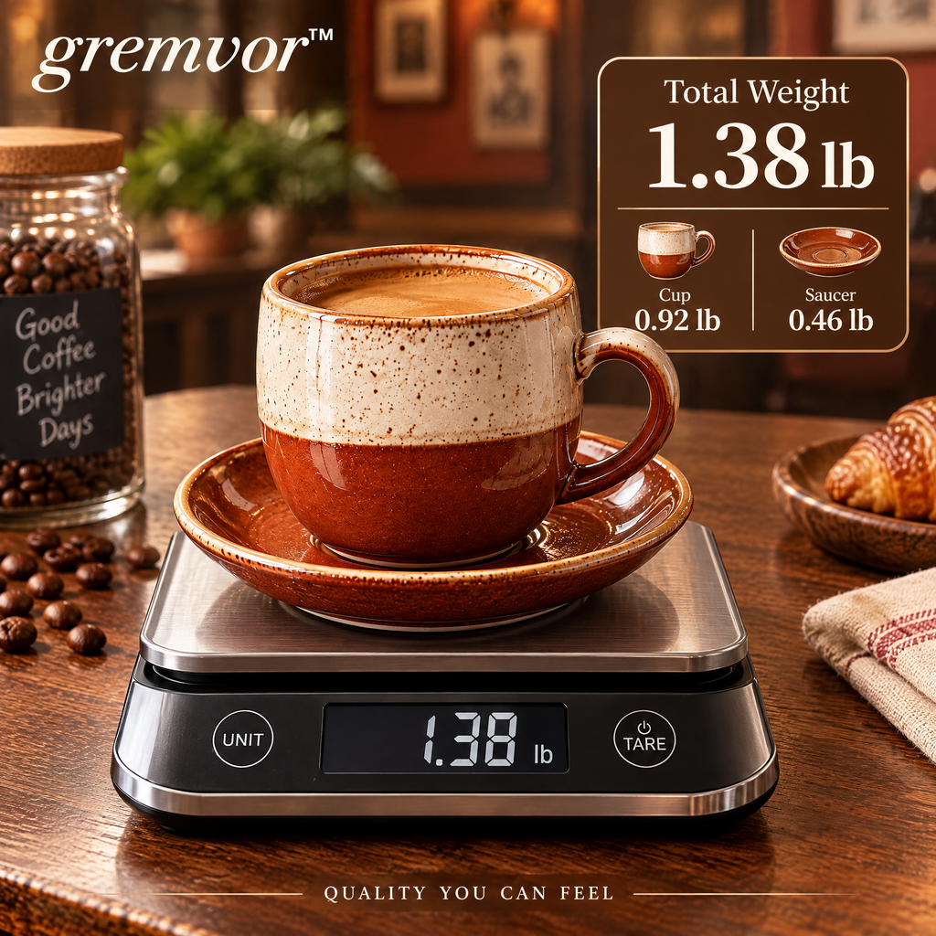 𝒈𝒓𝒆𝒎𝒗𝒐𝒓™ Ceramic Espresso Cup & Saucer