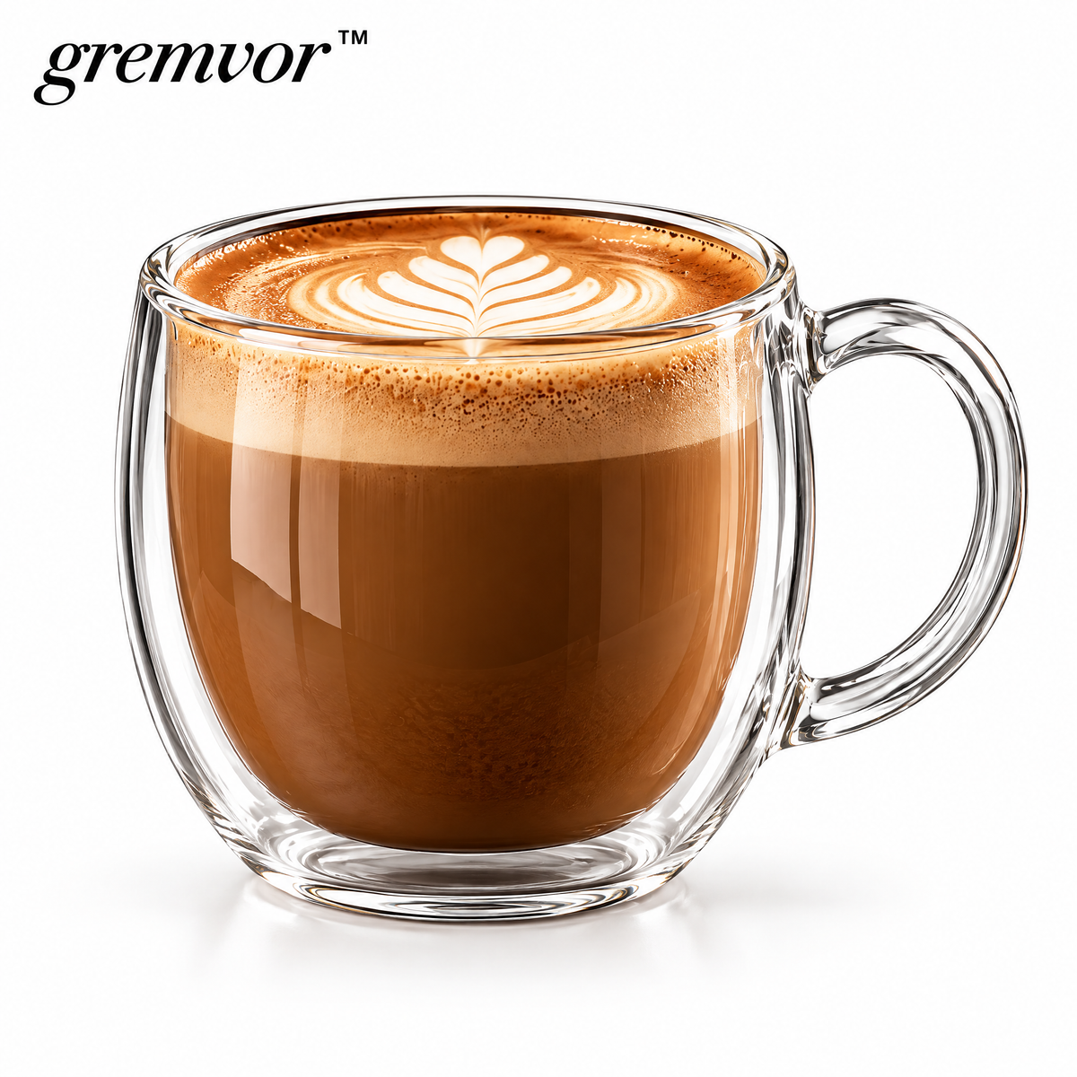 𝒈𝒓𝒆𝒎𝒗𝒐𝒓™ Double-Wall Glass Coffee Cup