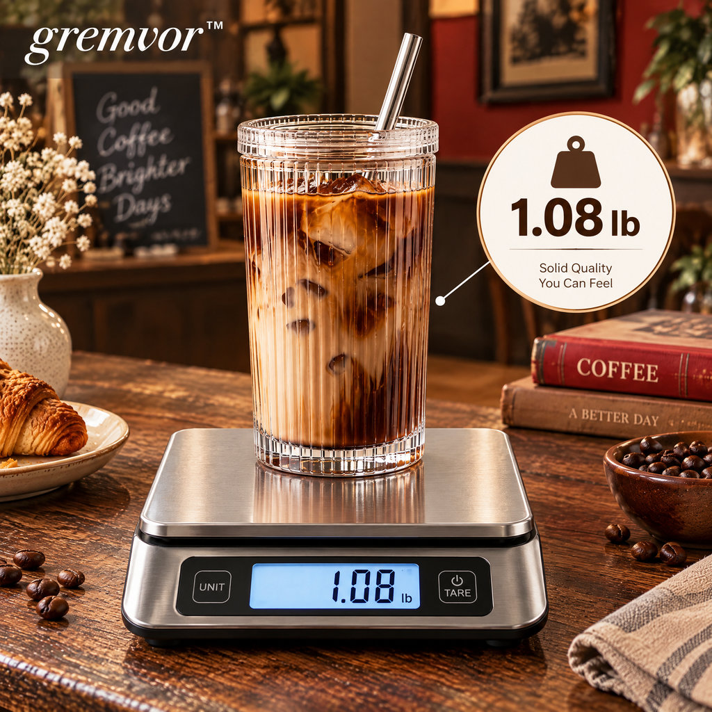𝒈𝒓𝒆𝒎𝒗𝒐𝒓™ Ribbed Glass Iced Coffee Tumbler