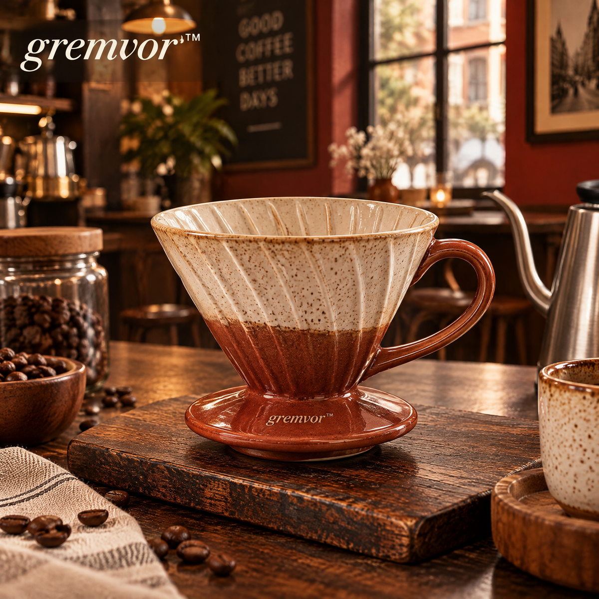 𝒈𝒓𝒆𝒎𝒗𝒐𝒓™ Ceramic Pour-Over Coffee Dripper