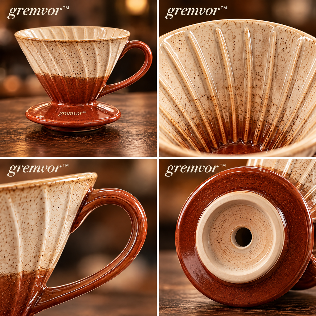 𝒈𝒓𝒆𝒎𝒗𝒐𝒓™ Ceramic Pour-Over Coffee Dripper