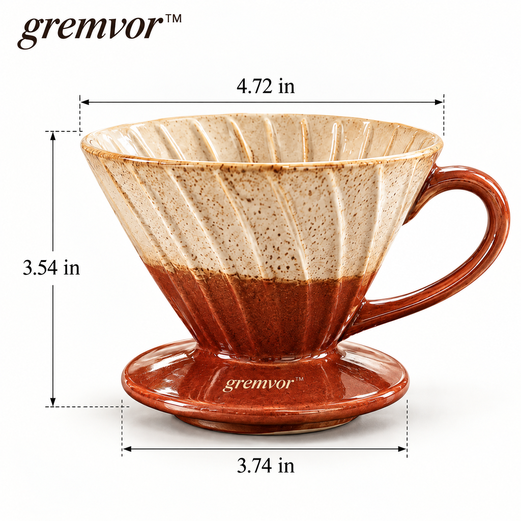 𝒈𝒓𝒆𝒎𝒗𝒐𝒓™ Ceramic Pour-Over Coffee Dripper
