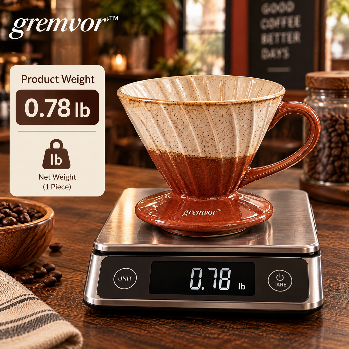 𝒈𝒓𝒆𝒎𝒗𝒐𝒓™ Ceramic Pour-Over Coffee Dripper