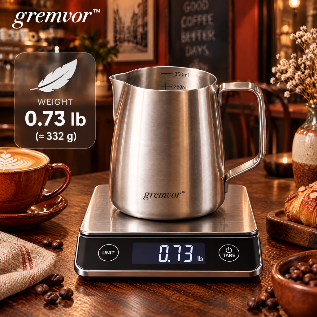 𝒈𝒓𝒆𝒎𝒗𝒐𝒓™ Stainless Steel Milk Frothing Pitcher