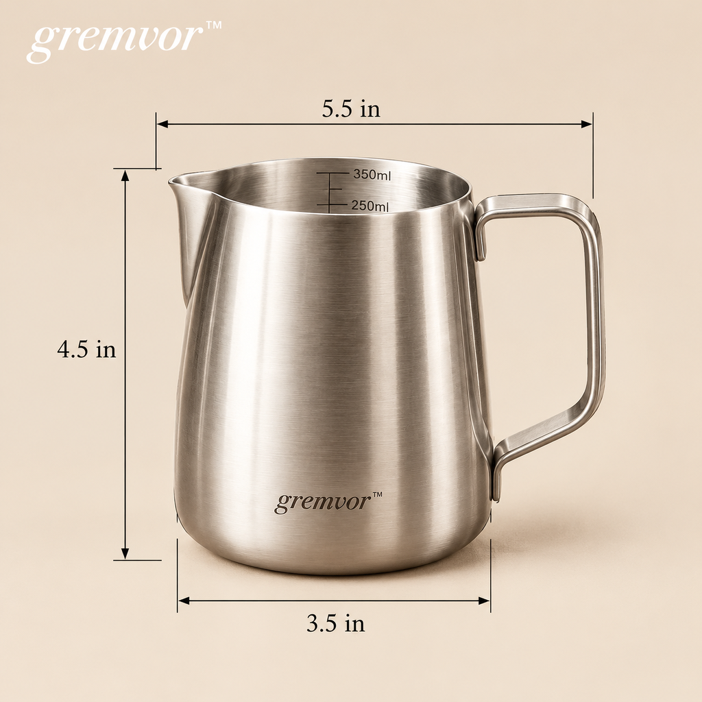 𝒈𝒓𝒆𝒎𝒗𝒐𝒓™ Stainless Steel Milk Frothing Pitcher
