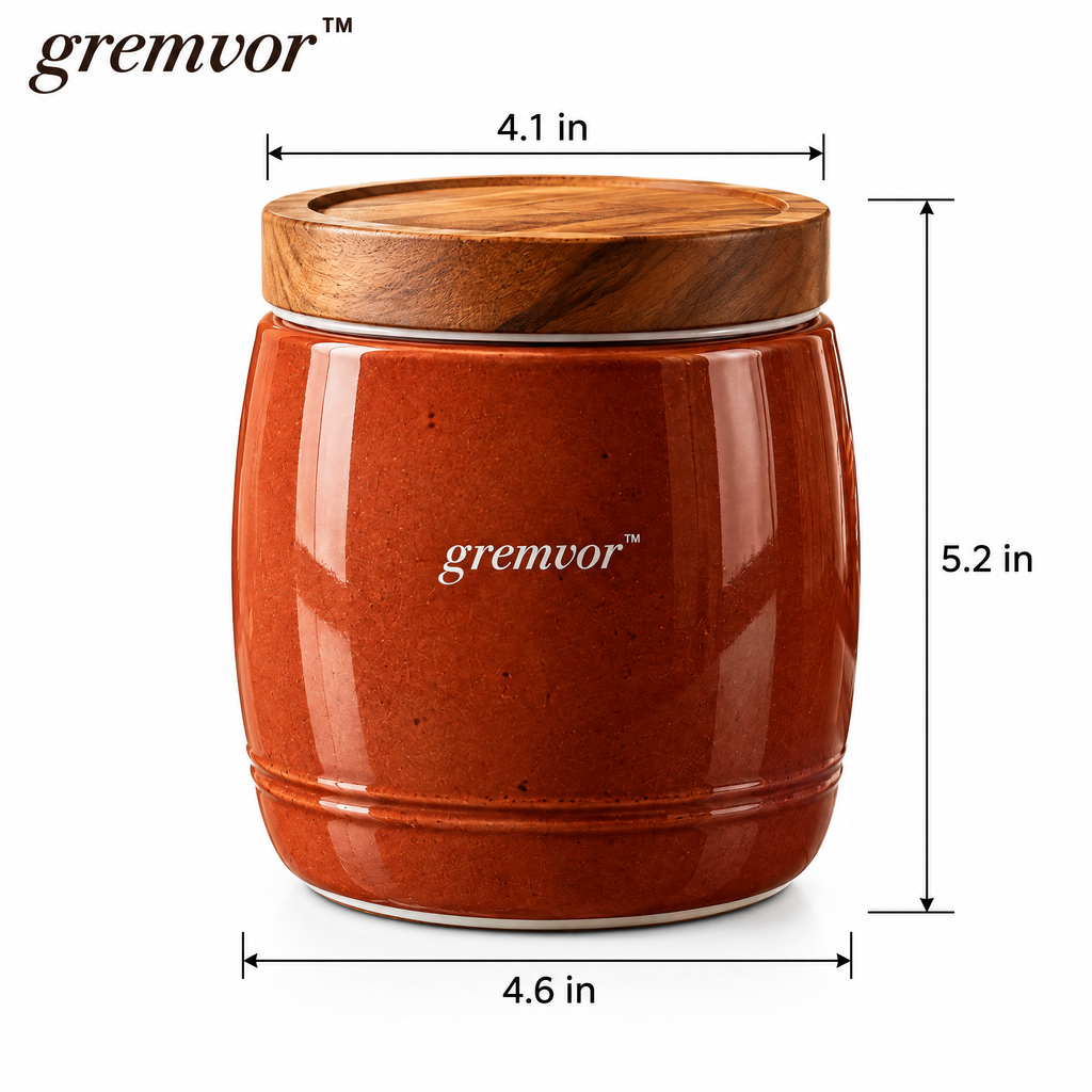 𝒈𝒓𝒆𝒎𝒗𝒐𝒓™ Wooden Lid Coffee Bean Canister