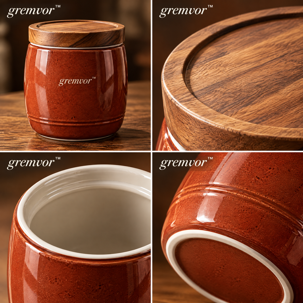 𝒈𝒓𝒆𝒎𝒗𝒐𝒓™ Wooden Lid Coffee Bean Canister