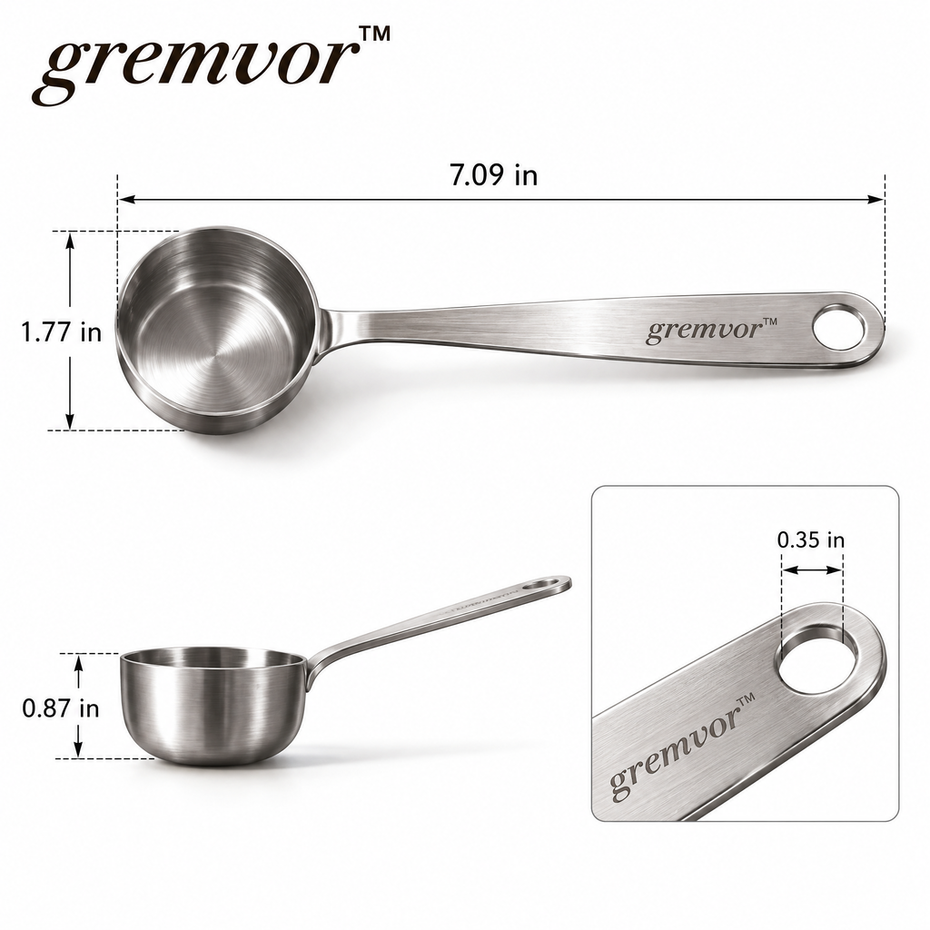𝒈𝒓𝒆𝒎𝒗𝒐𝒓™ Stainless Steel Coffee Scoop